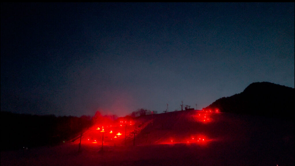 松明滑走＆真冬の打上花火